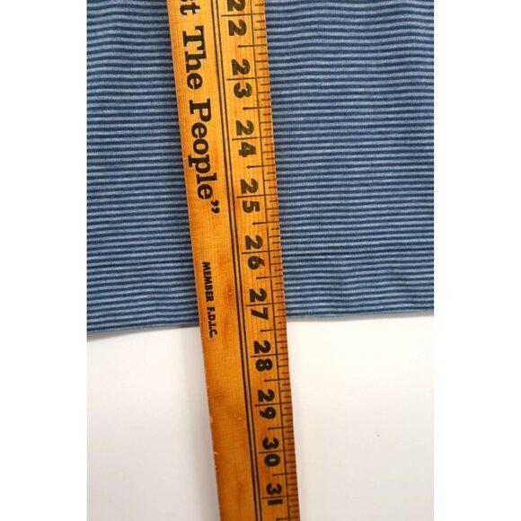 Footjoy Mens Striped Polo Golf Shirt Medium Blue Dri release Cotton Blend - Picture 10 of 10